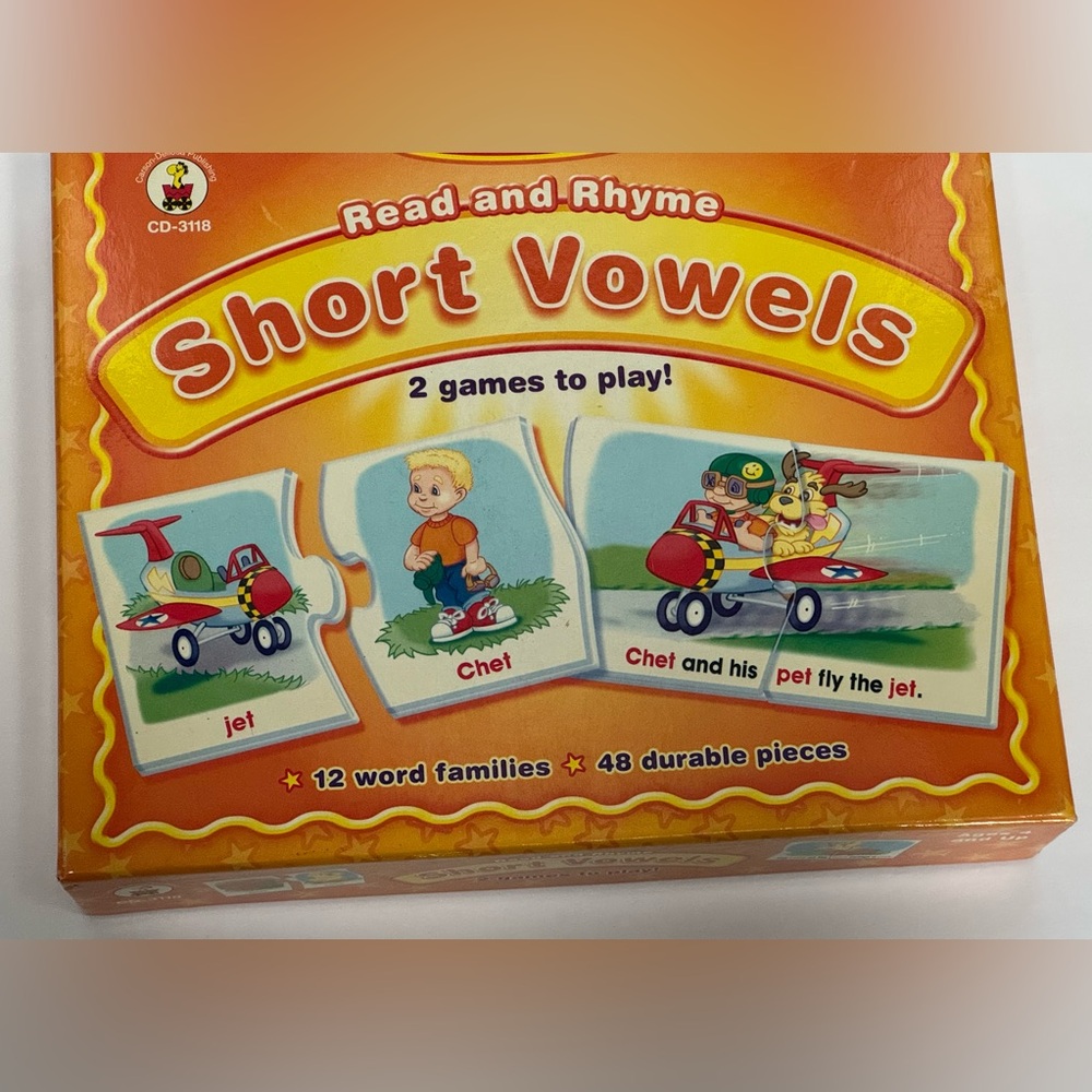 Read and Rhyme Short Vowels Puzzle Set
